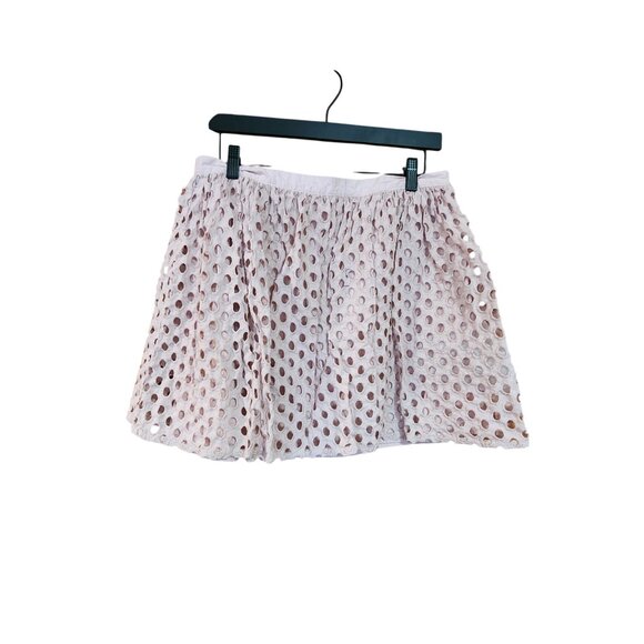 Forever 21 Womens Skirt Size S Pink Layered Eyelet Design - Picture 1 of 4